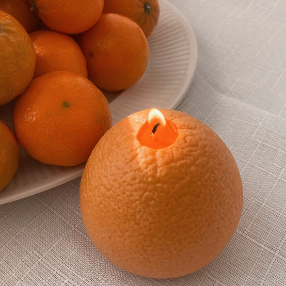 Orange Holiday Candle