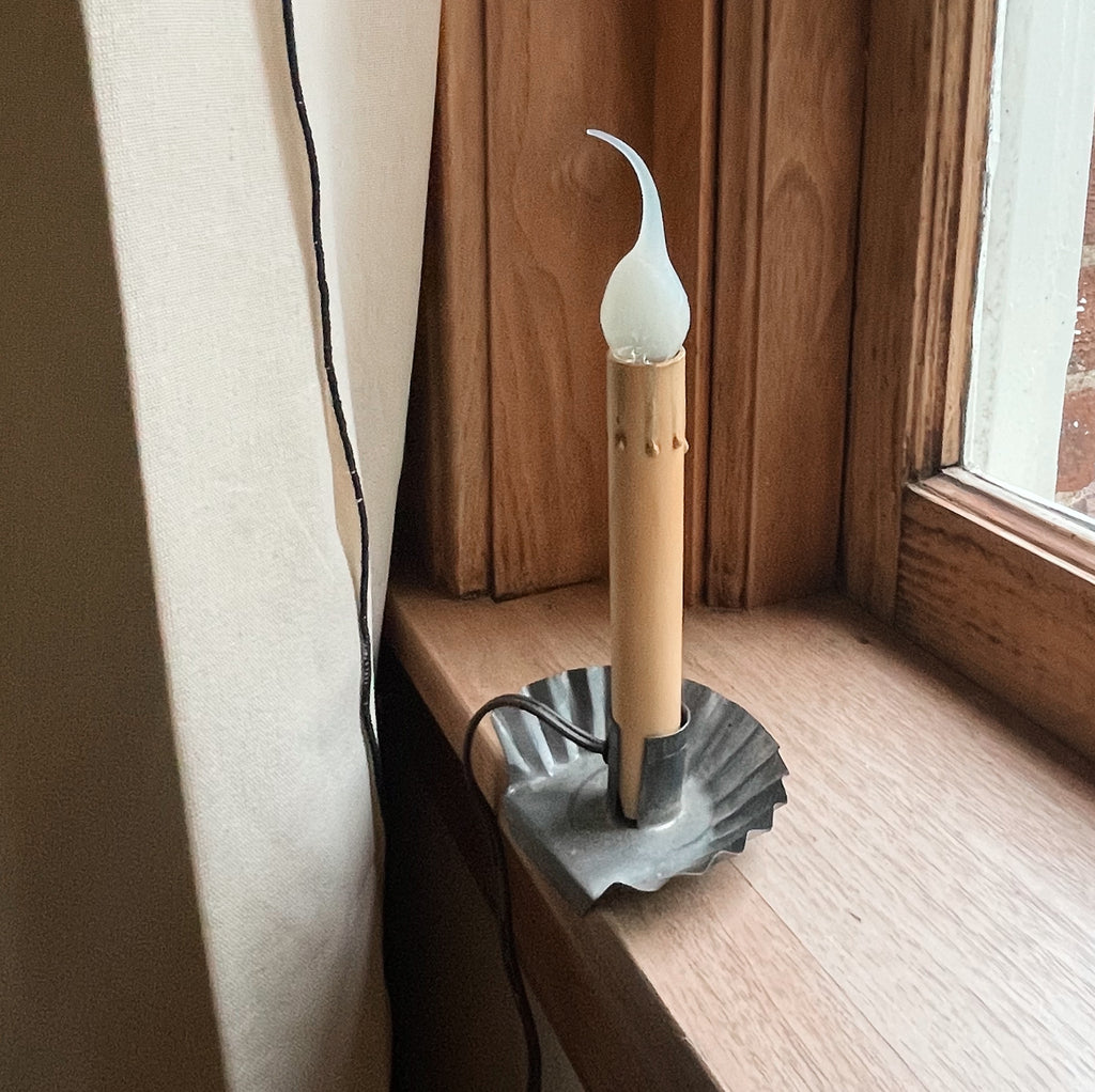 Electric Tin Windowsill Candle Lamp
