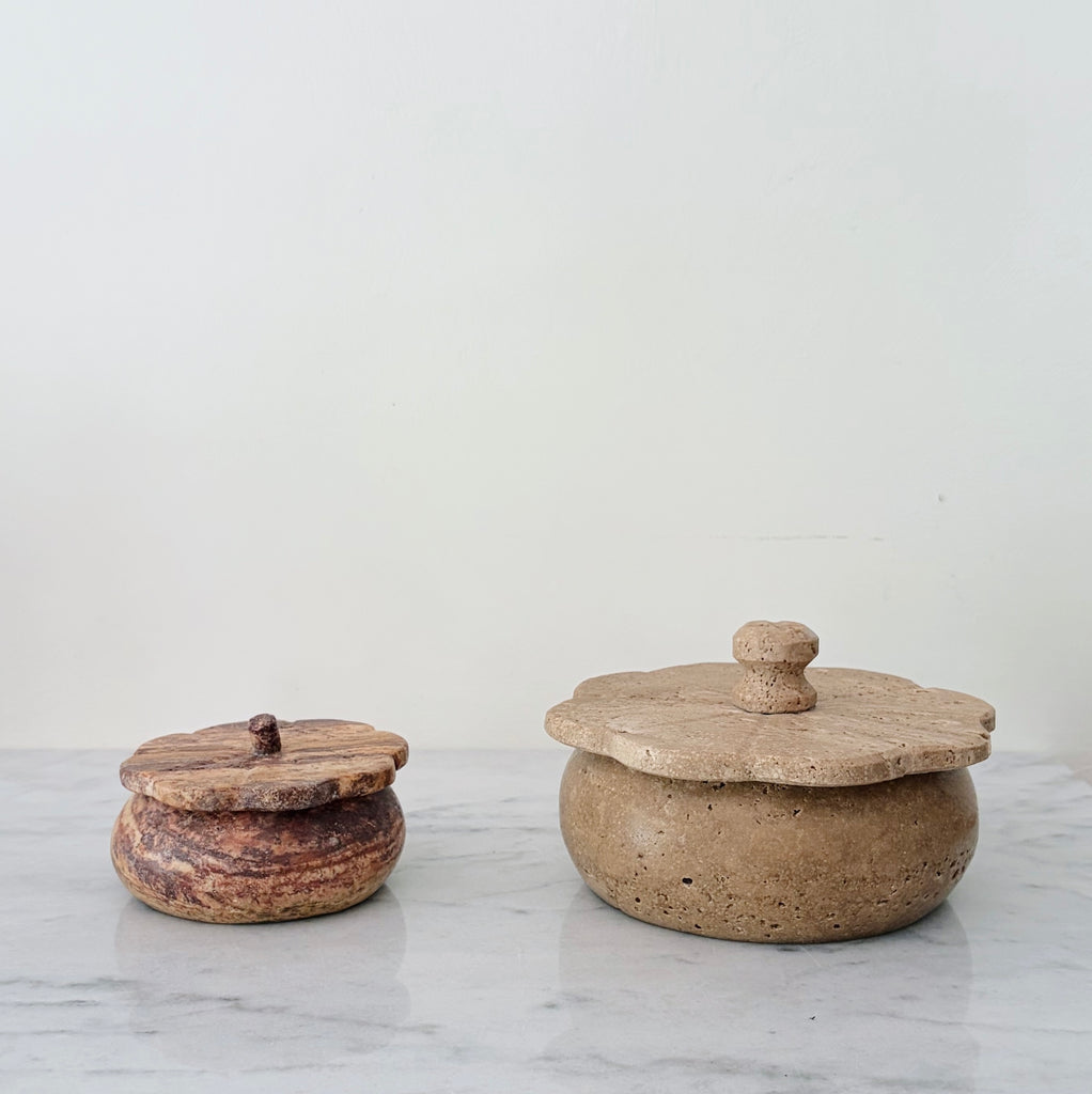 Travertine Trinket Box