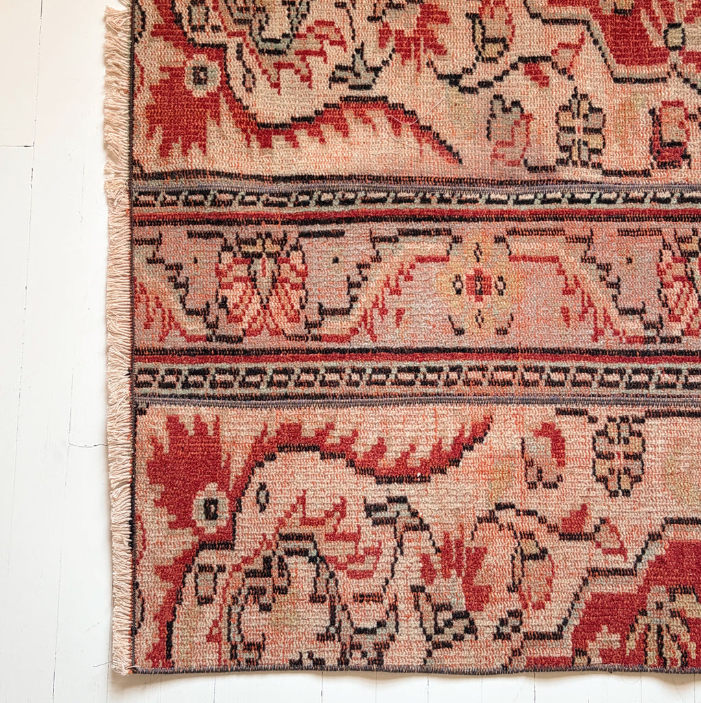 Vintage Turkish Oushak Wool Accent Rug