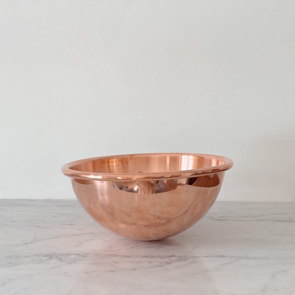 French Copper Mixing Bowl