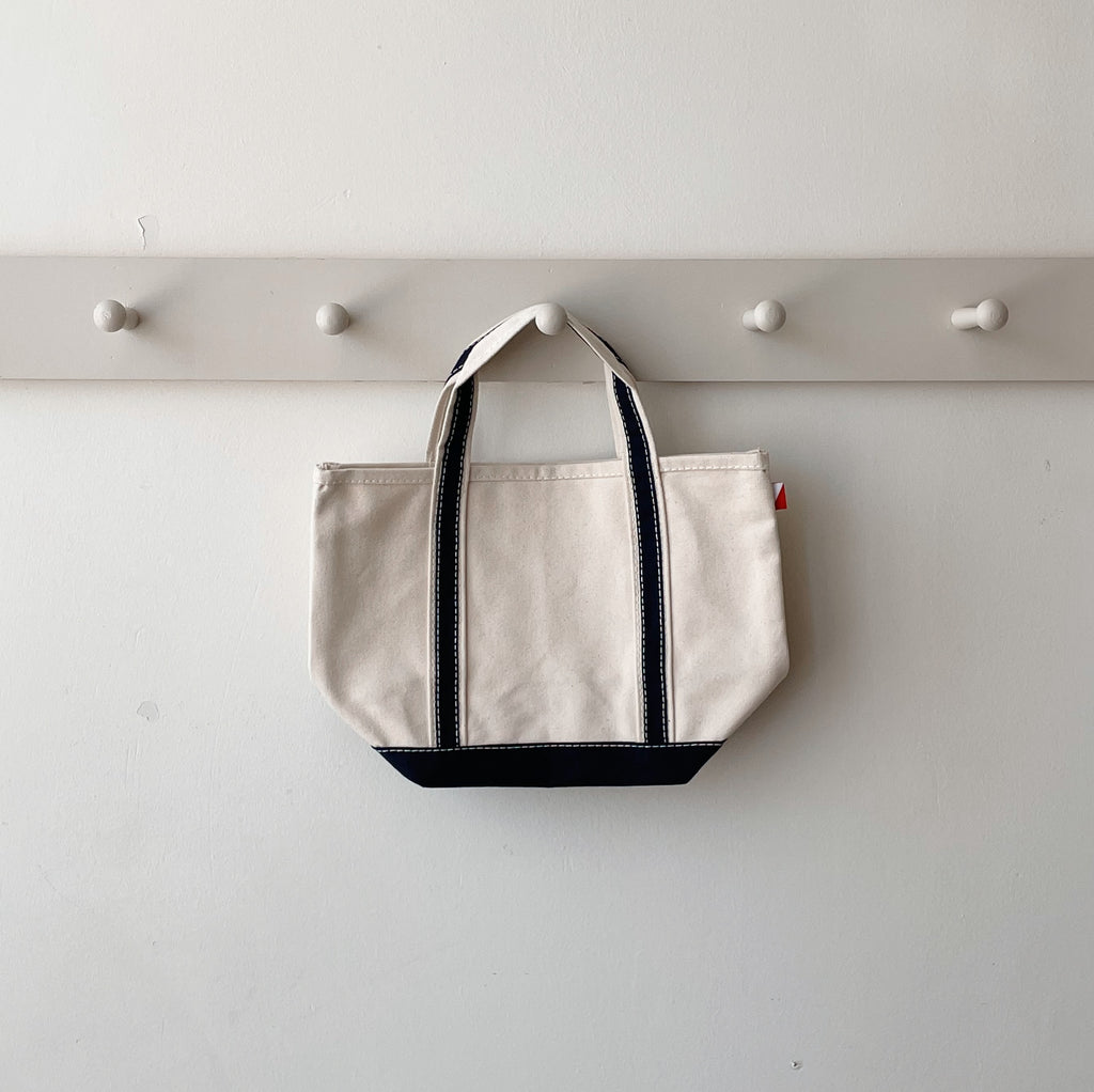 Mini Canvas Navy & Cream Boat Tote