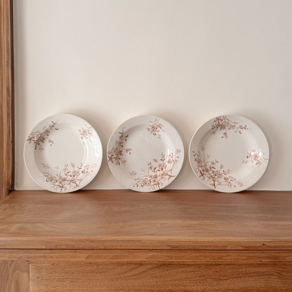 English Ironstone Rimmed Soup Bowl
