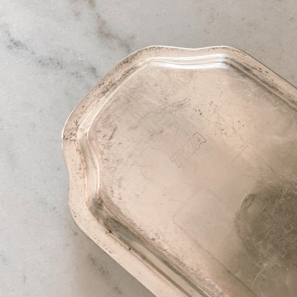 Silver-Plated Candleholder Tray
