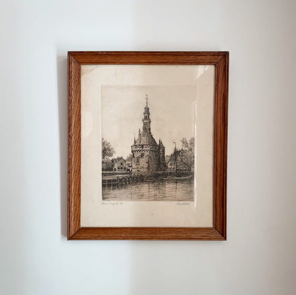 Framed Original Pen and Ink Art