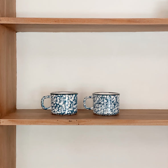 Blue Ceramic Splatterware Mug