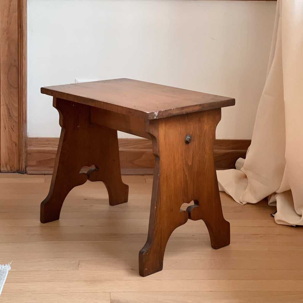 Arts & Crafts Walnut Stool