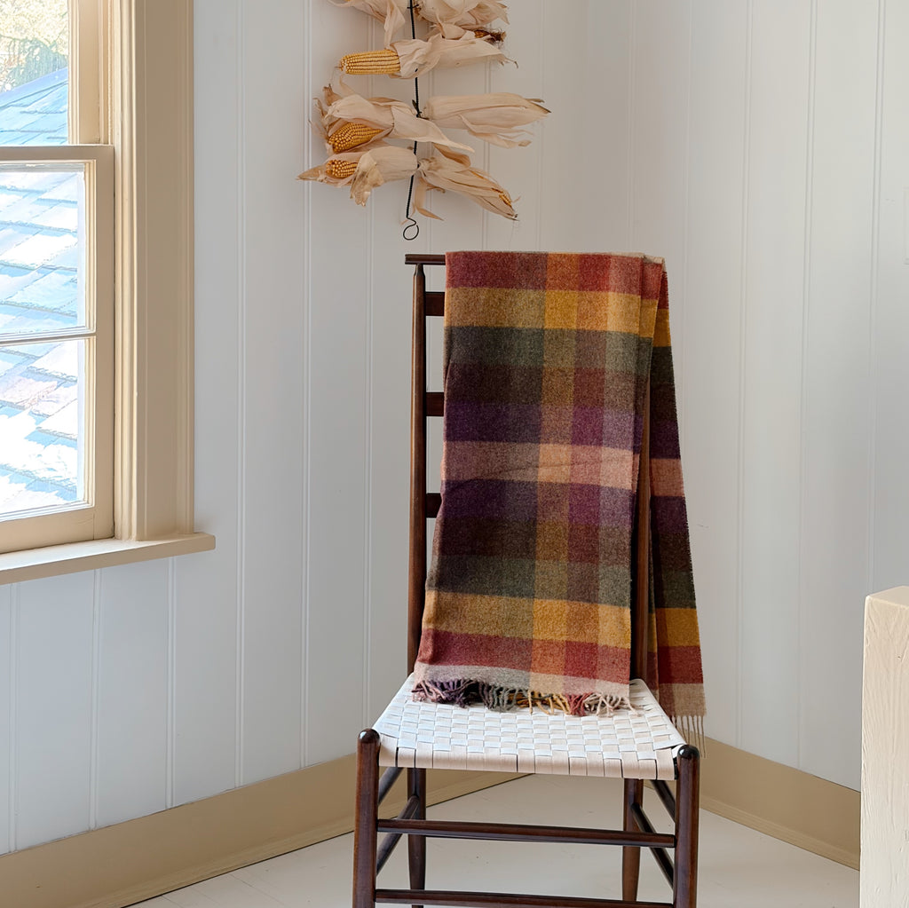 Autumn Wool Throw Blanket