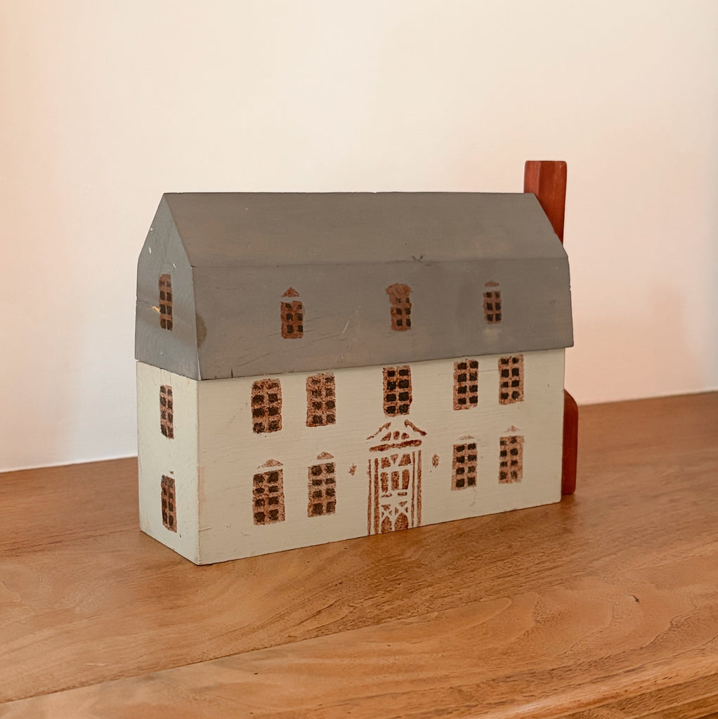 Hand-Painted Wooden Colonial House