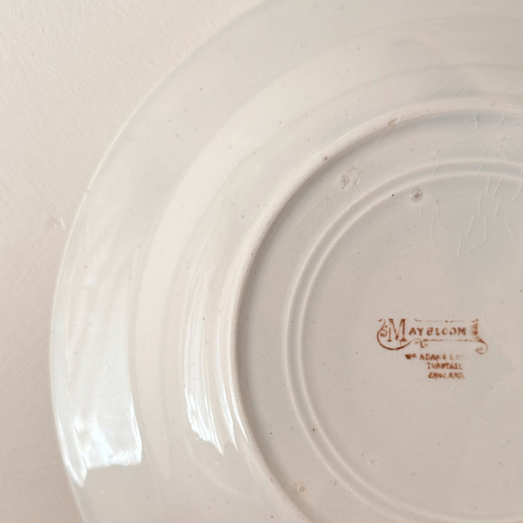 English Ironstone Rimmed Soup Bowl