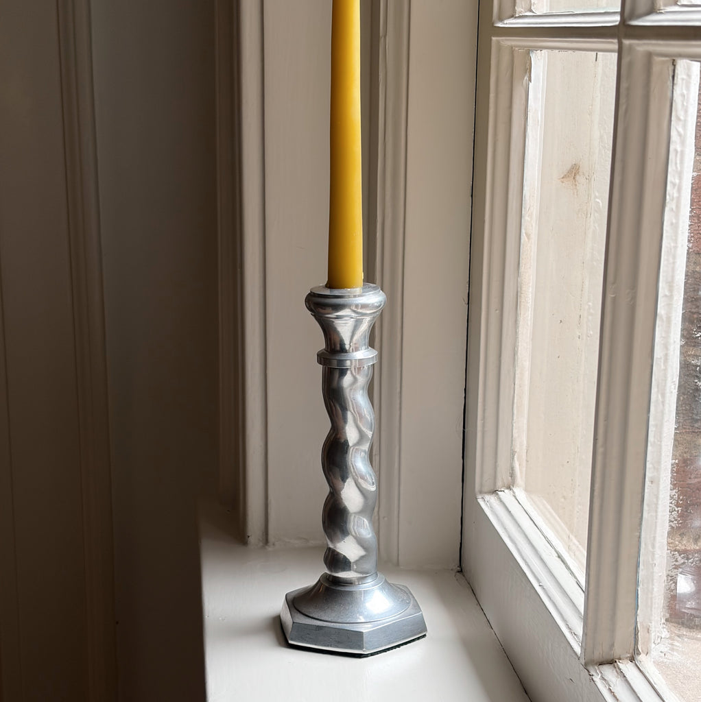 Silver Twist Taper Candleholder