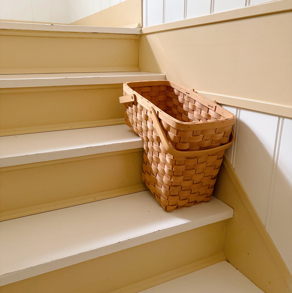 Handwoven Stair-Step Basket