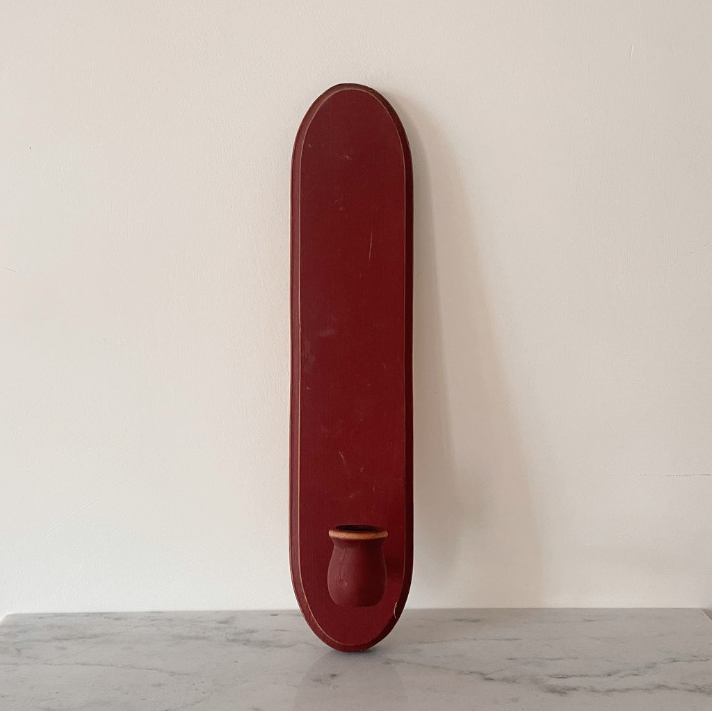 Primitive Wooden Candle Sconce