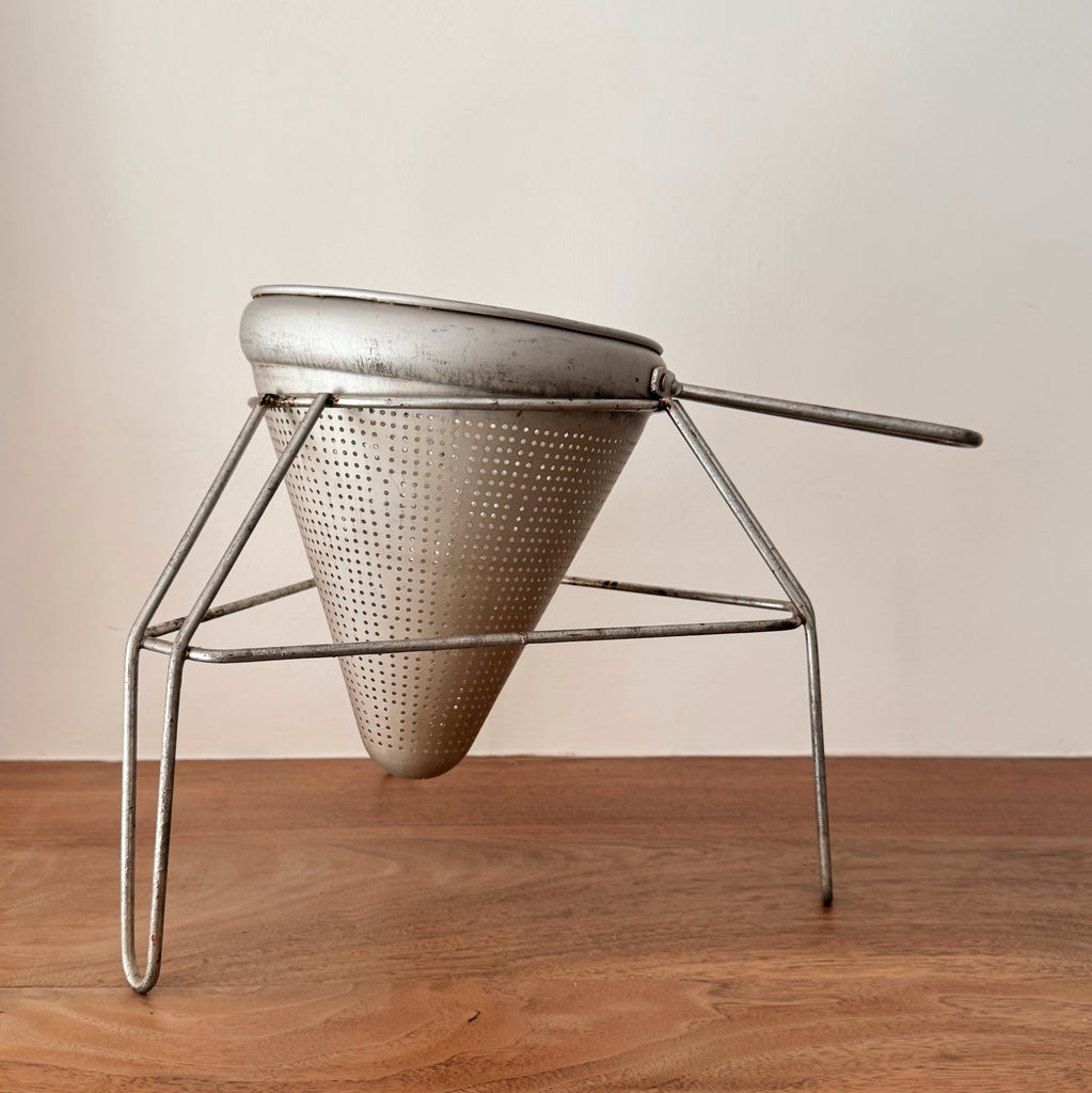 Vintage Conical Strainer with Stand