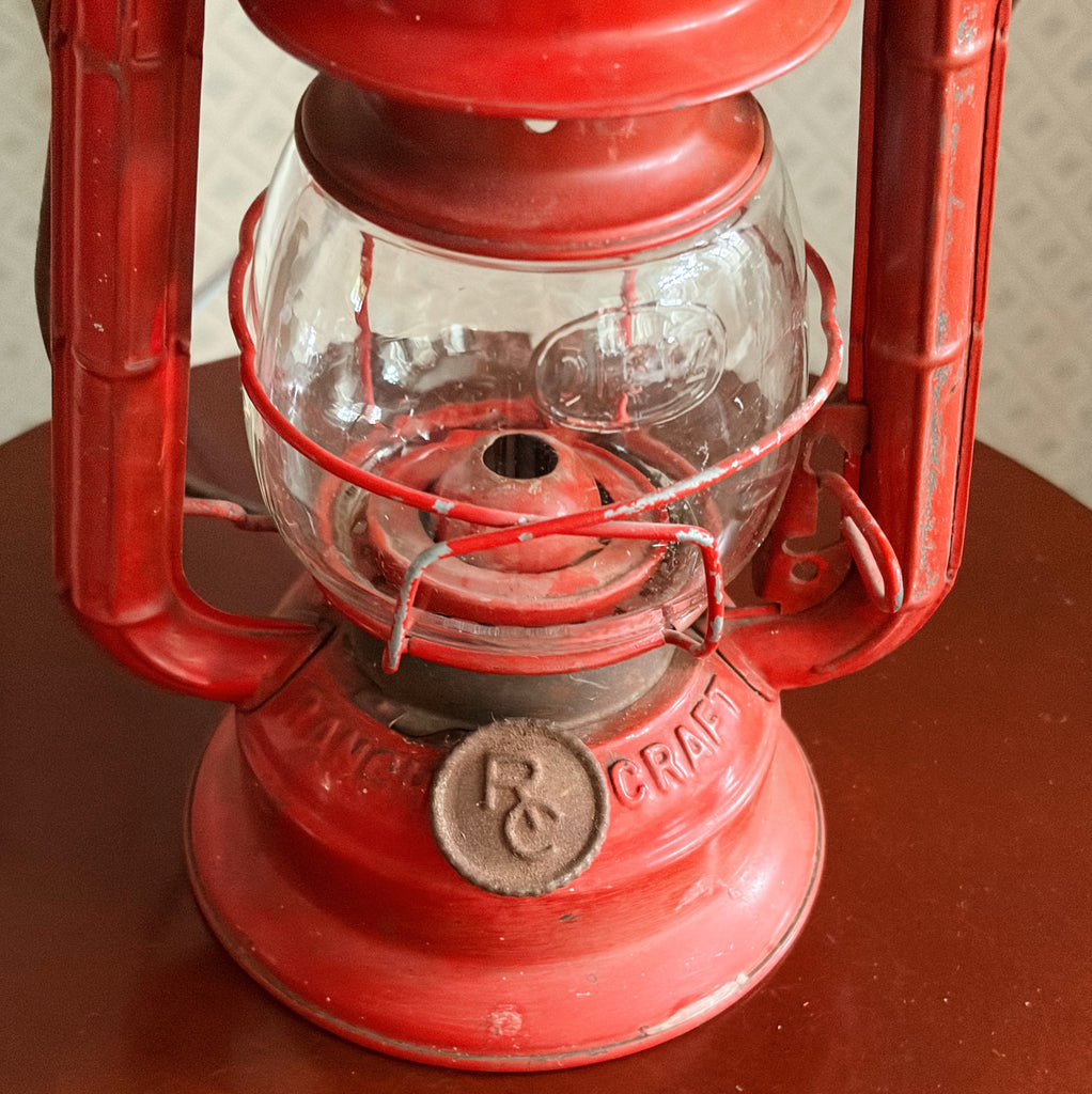 Red Boathouse Lantern Lamp
