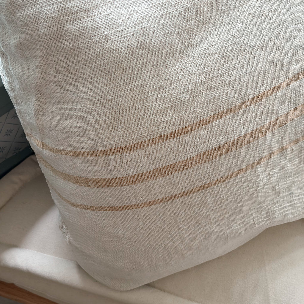 French Linen Grain Sack Pillow Cover