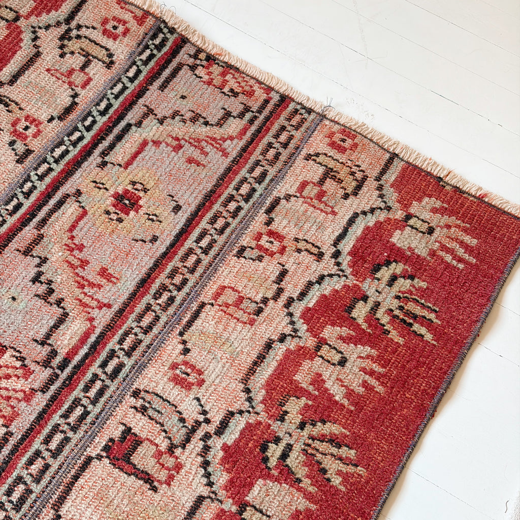 Vintage Turkish Oushak Wool Accent Rug