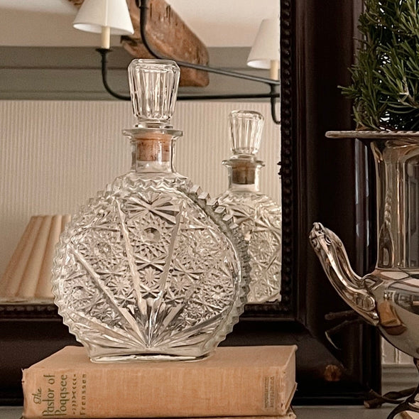 Vintage Glass Spirits Bottle Decanter