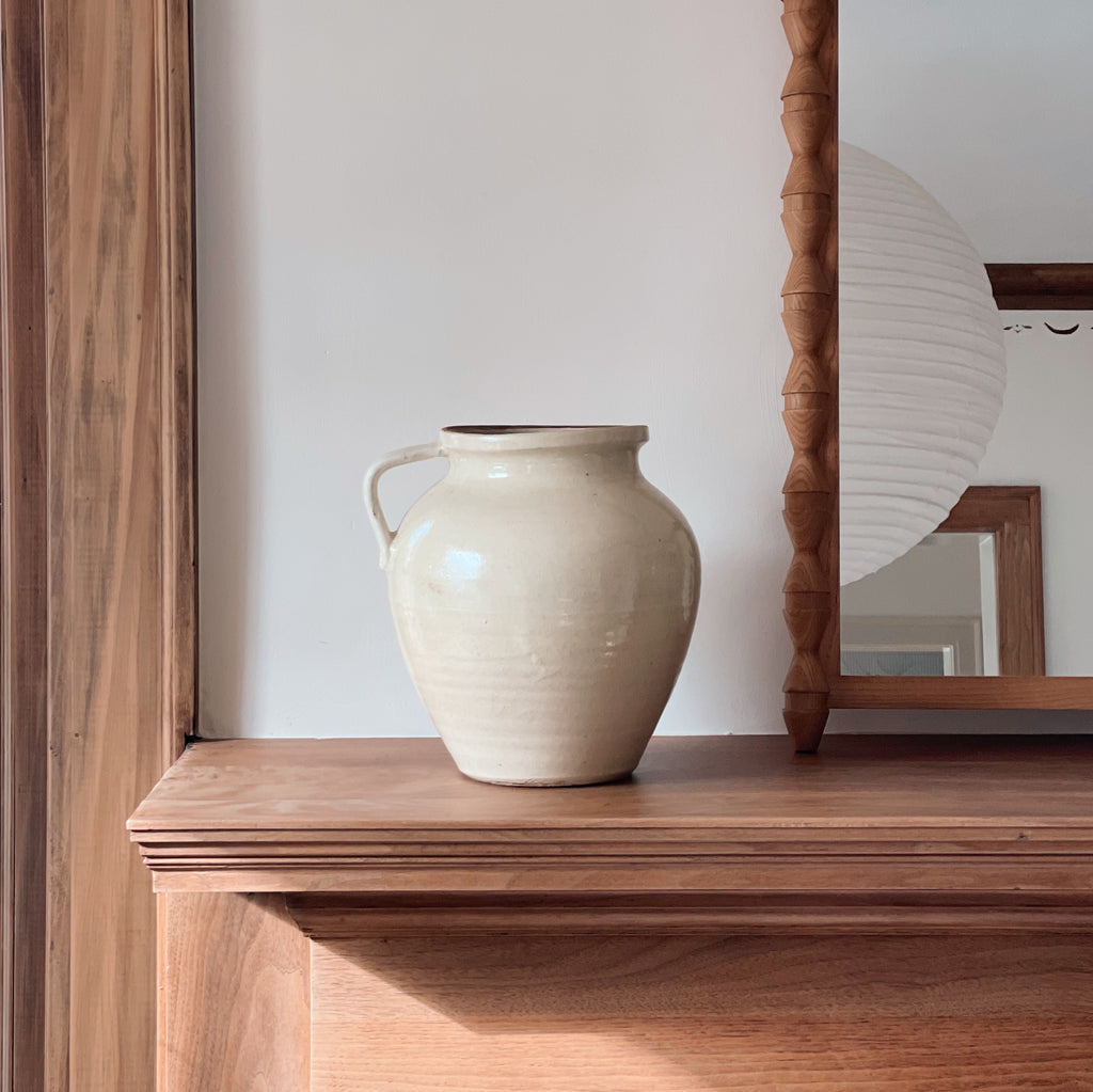 Glazed Cream Cottage Jug