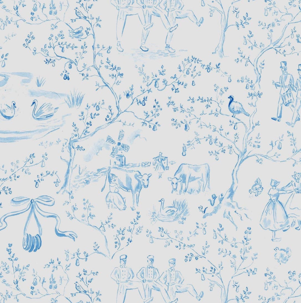 Holiday Toile Wrapping Paper Sheets