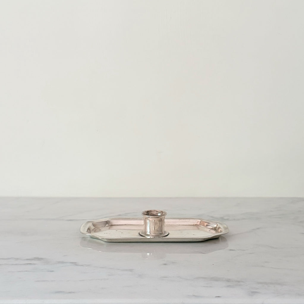 Silver-Plated Candleholder Tray