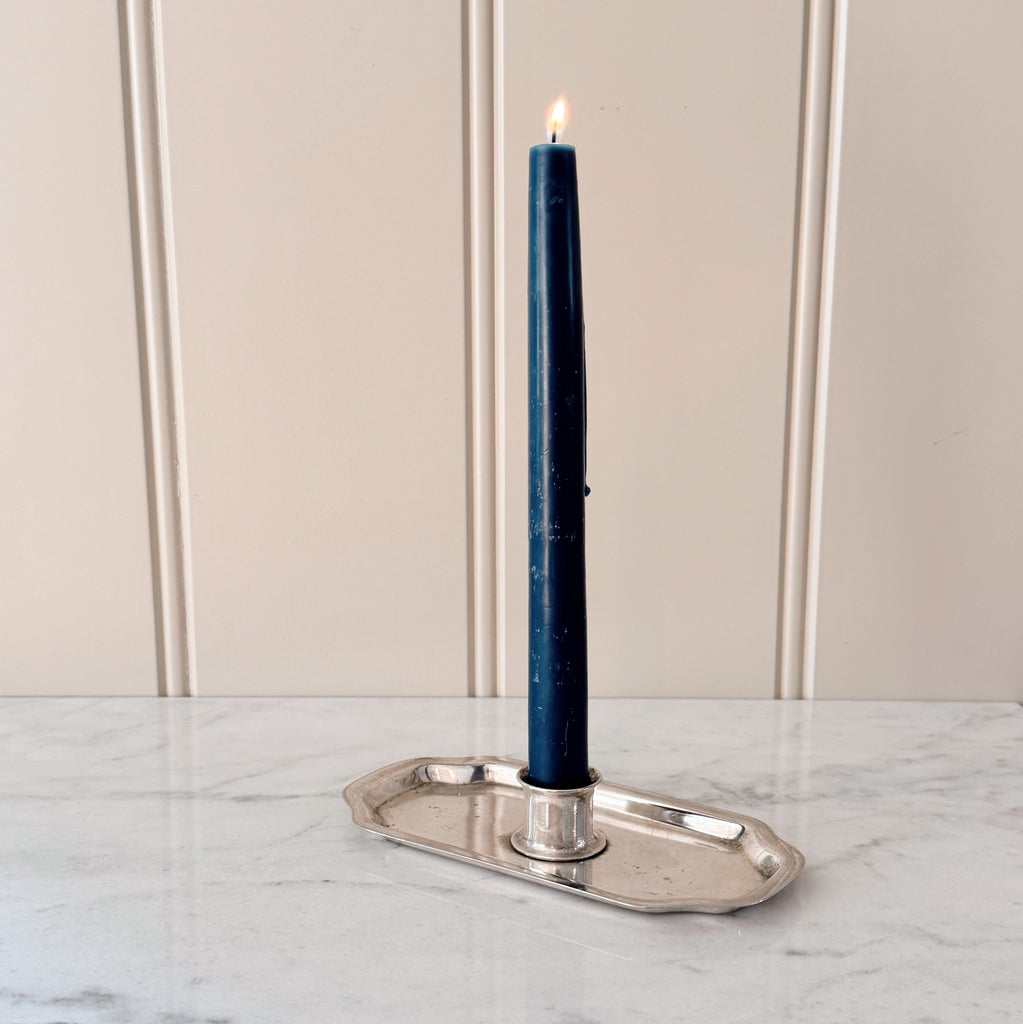 Silver-Plated Candleholder Tray