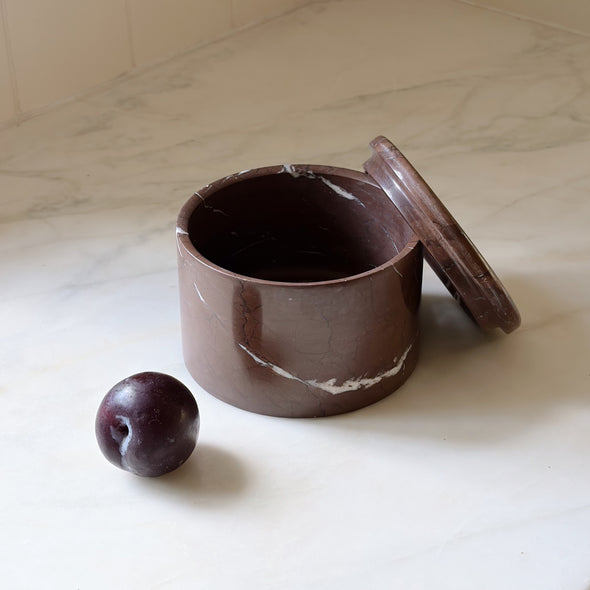 Burgundy Marble Trinket Box