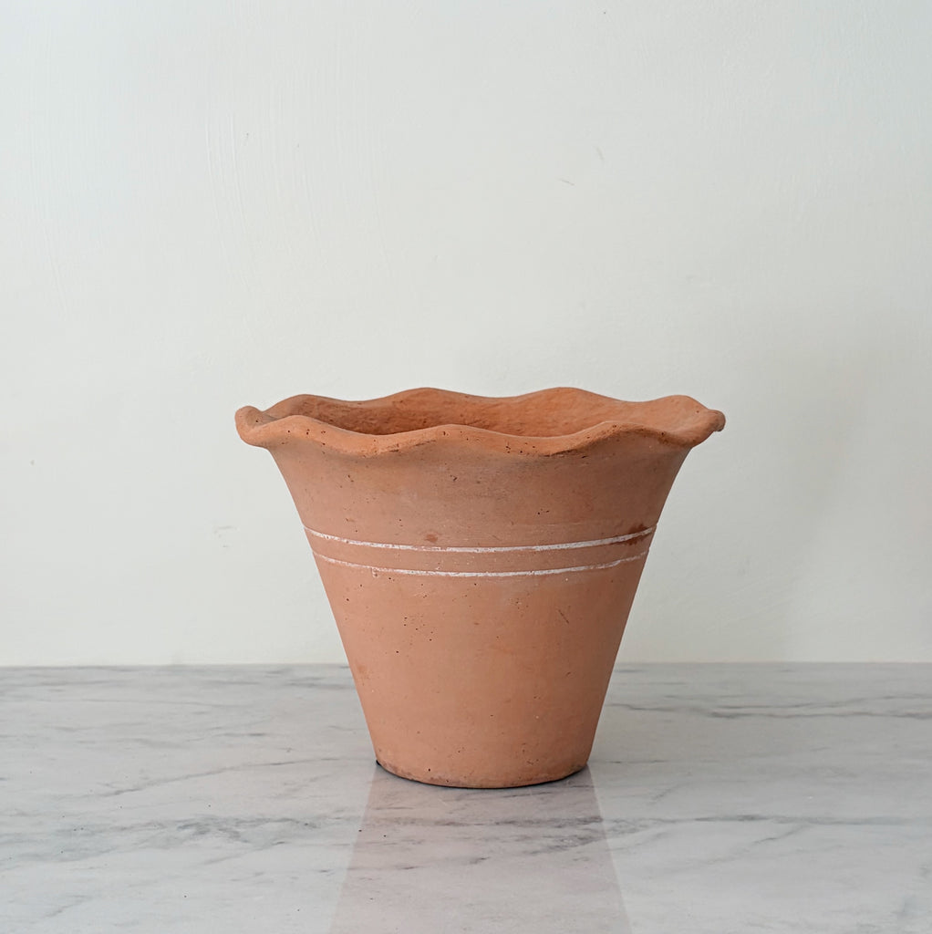 Fluted Terracotta Pot