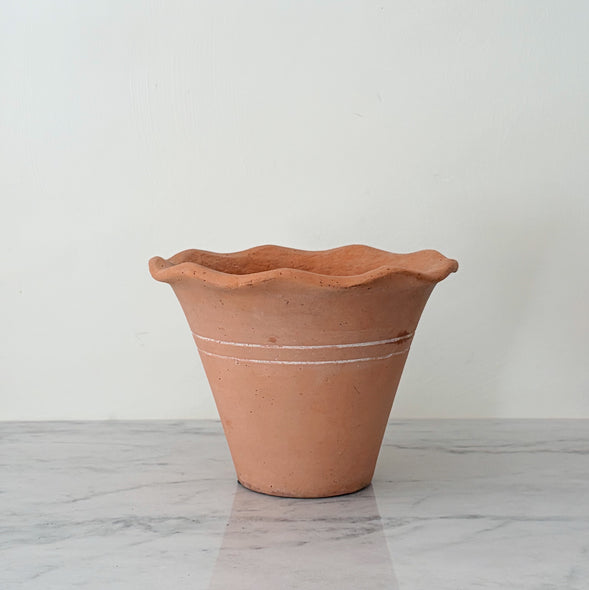 Fluted Terracotta Pot