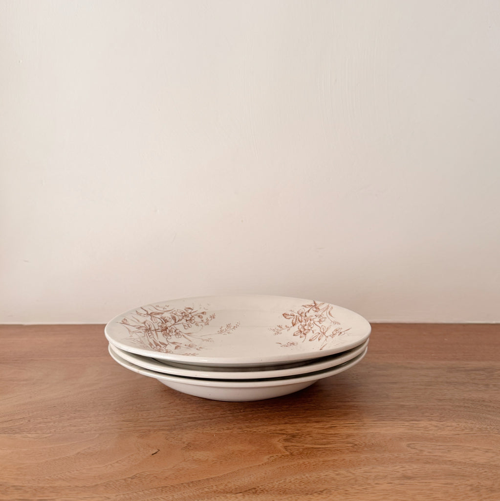 English Ironstone Rimmed Soup Bowl