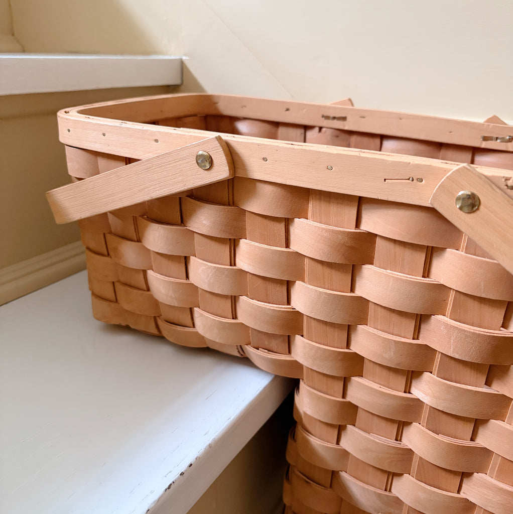 Handwoven Stair-Step Basket