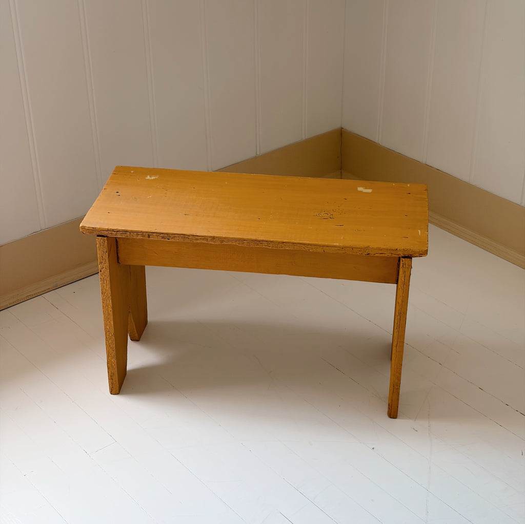 Primitive Ochre Handmade Bench