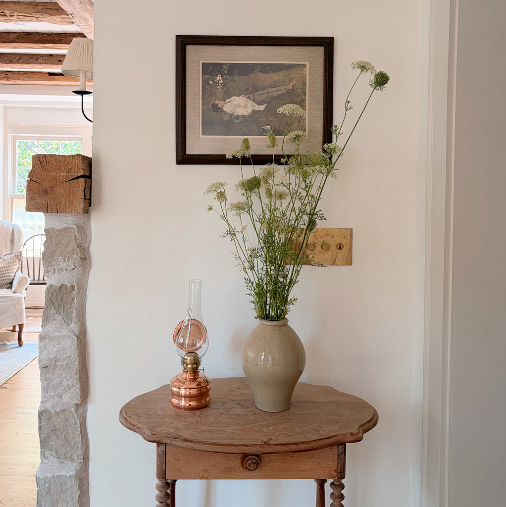 Speckled Wildflower Stoneware Vase