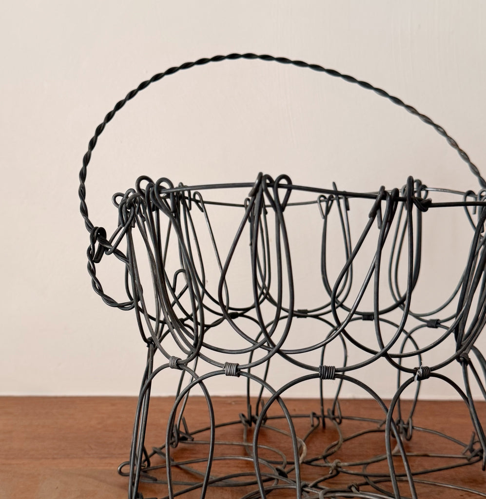 Vintage Wire Egg Basket