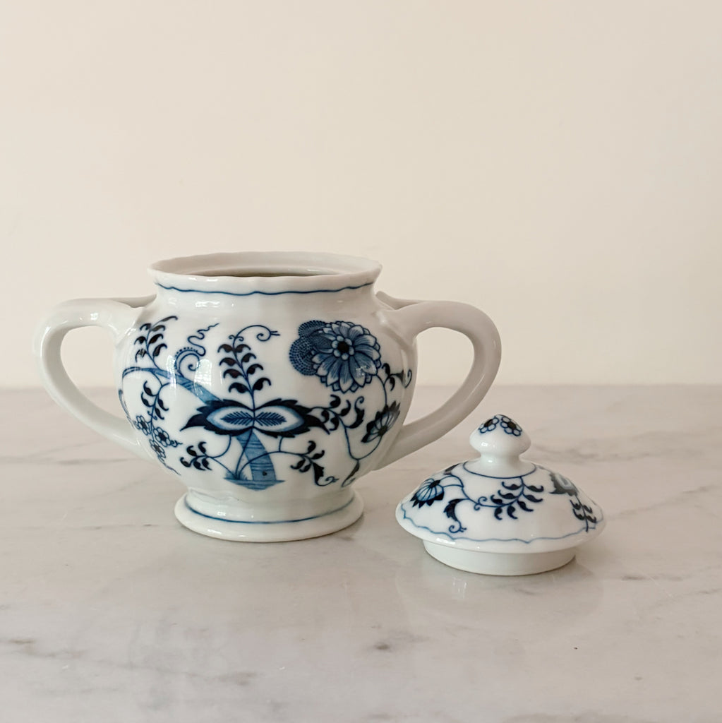 Blue Danube Creamer and Sugar Bowl