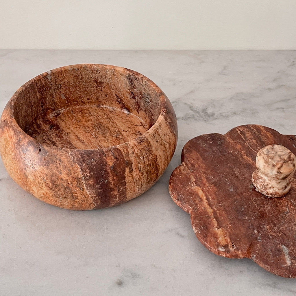 Travertine Trinket Box