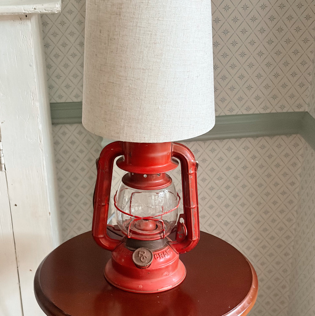 Red Boathouse Lantern Lamp