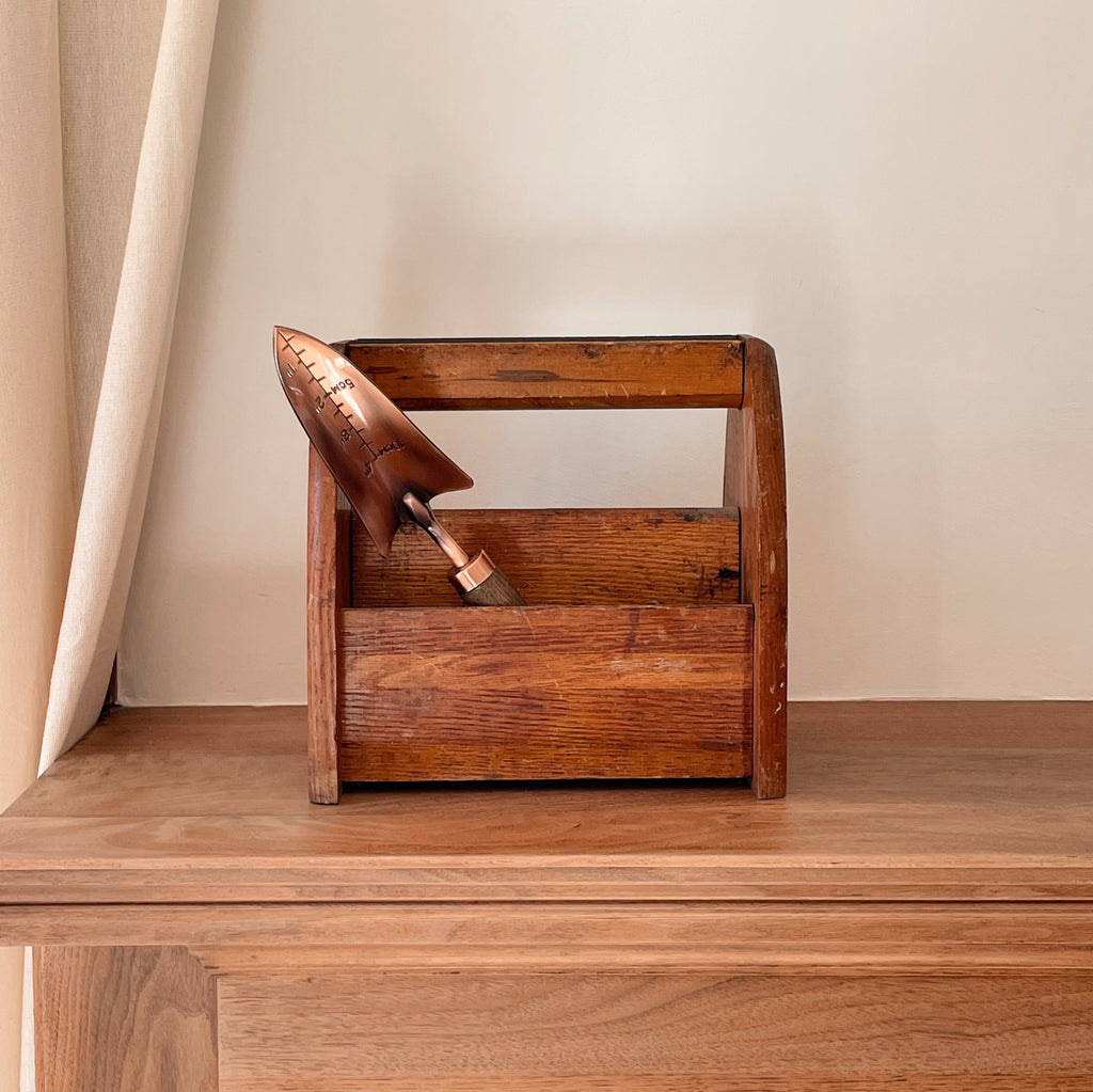 Vintage Wooden Shoeshine Box