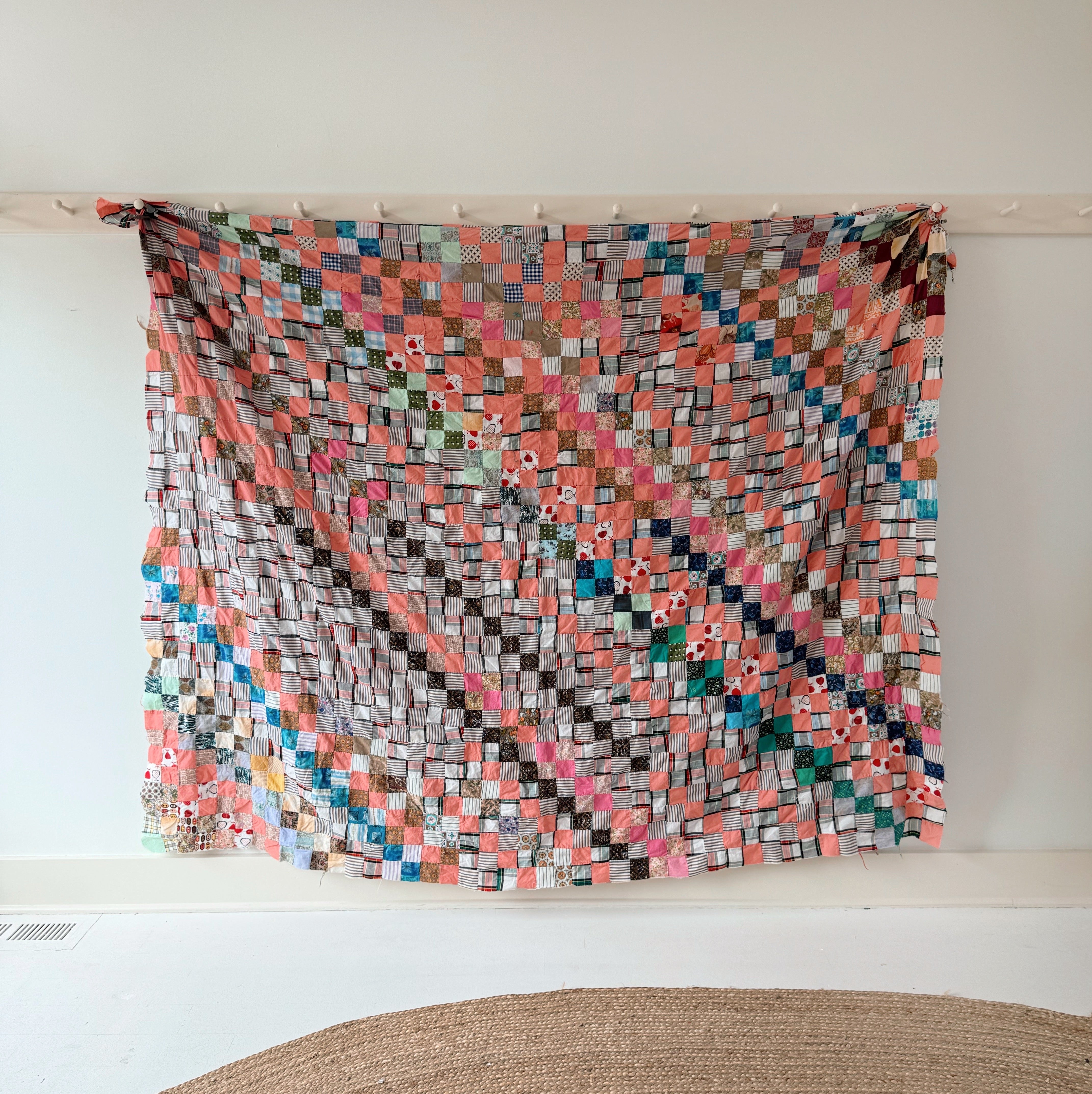 トップス nude vintage American Patchwork Quilt Queen Size Patchwork Quilt Top, 72