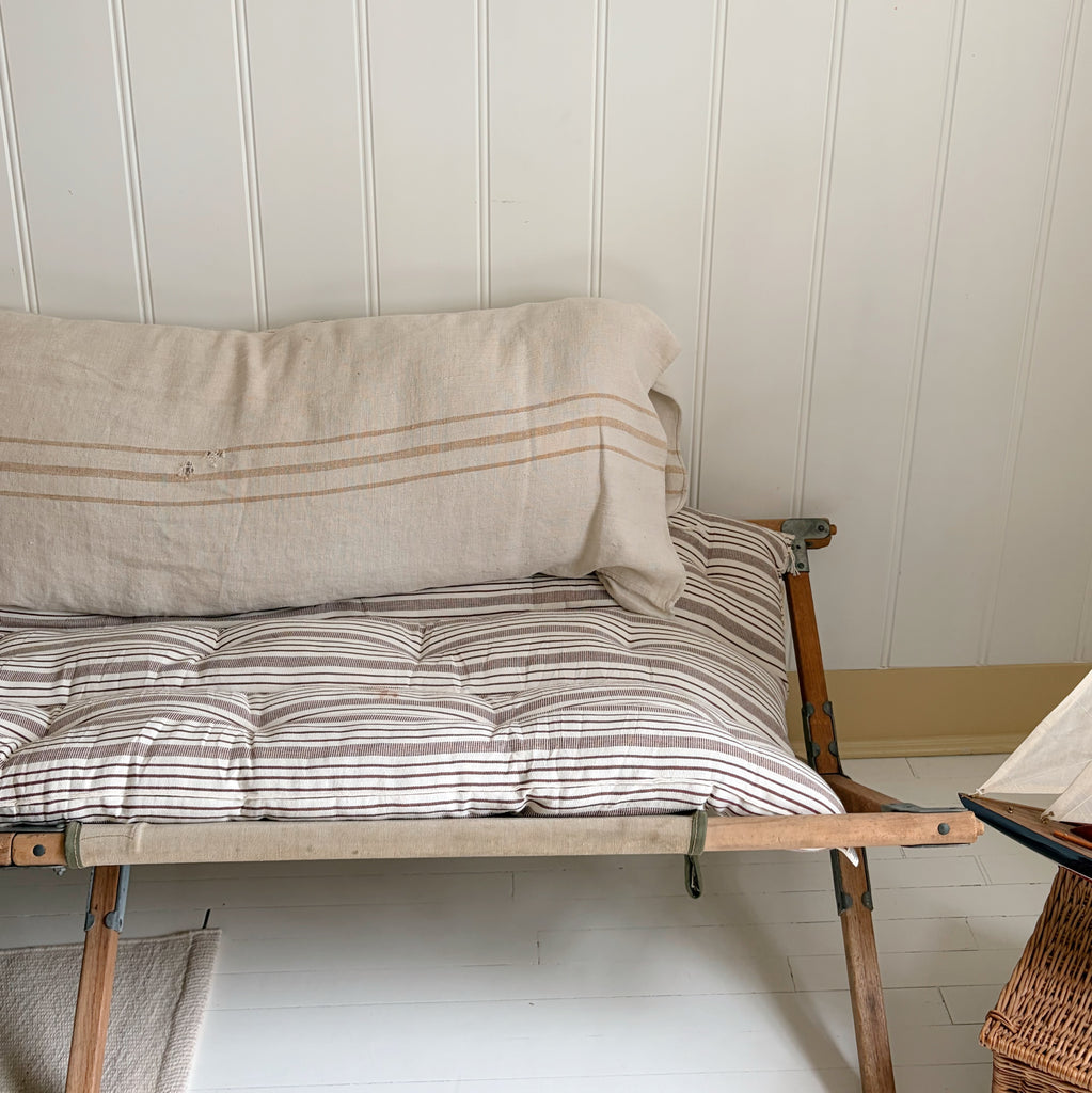 French Linen Grain Sack Pillow Cover