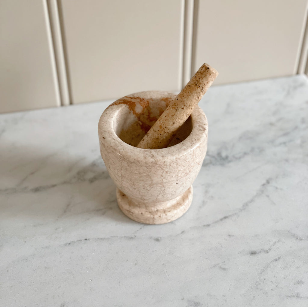 Vintage Marble Mortar & Pestle