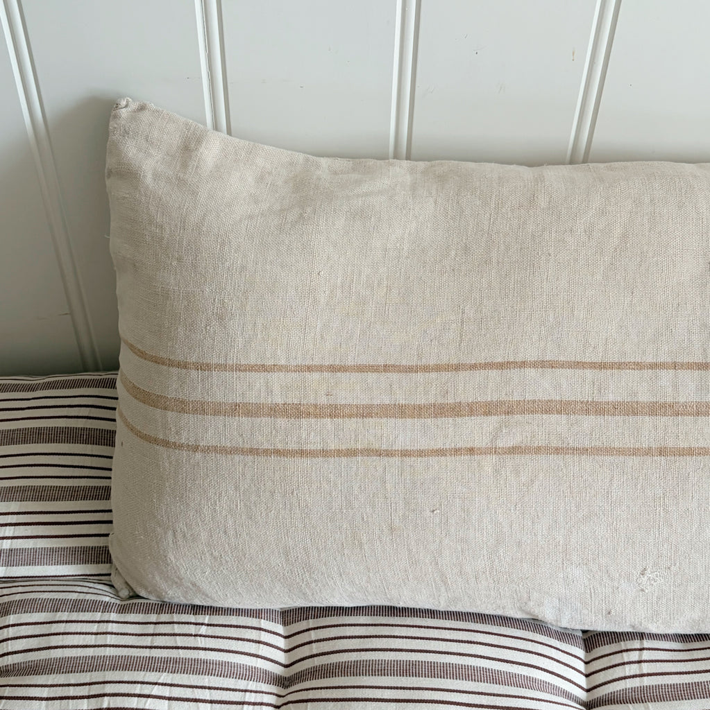 French Linen Grain Sack Pillow Cover