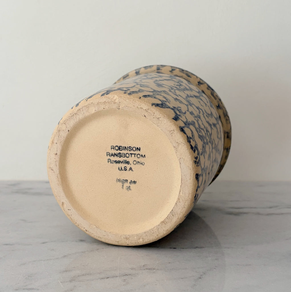 Roseville Spongeware Crock