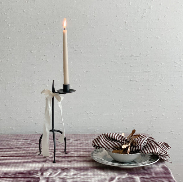 Primitive Wrought Iron Candle Holder