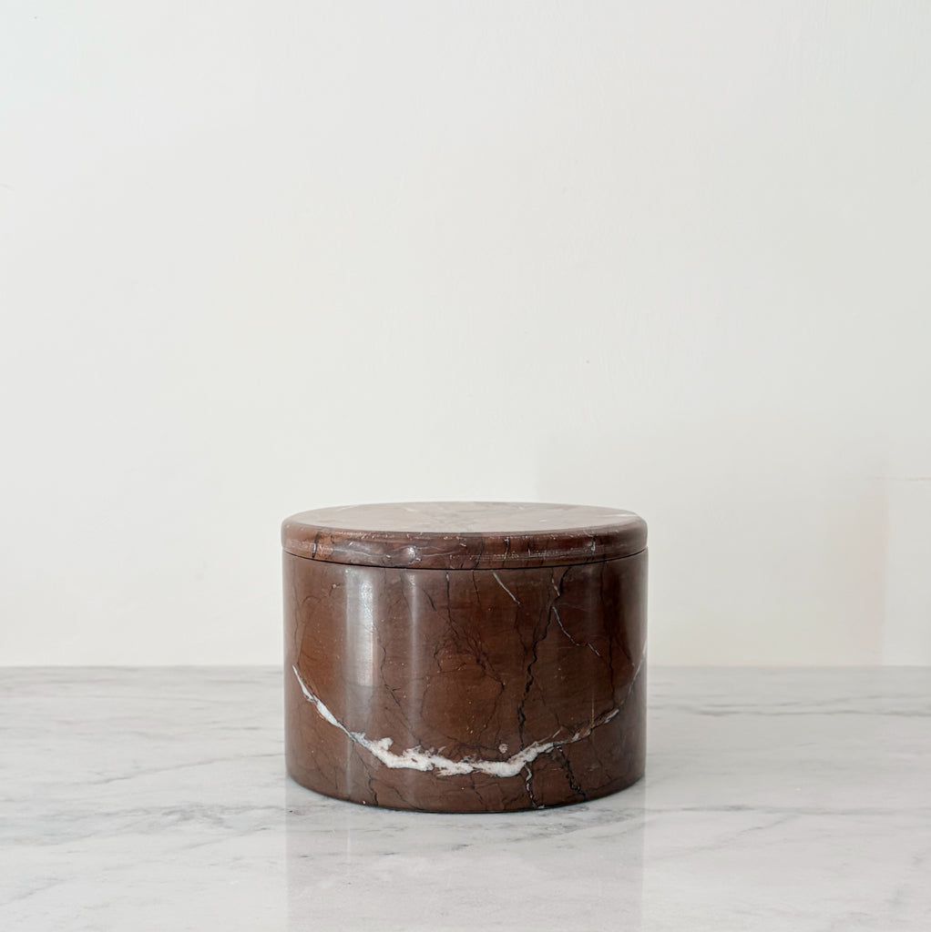 Burgundy Marble Trinket Box