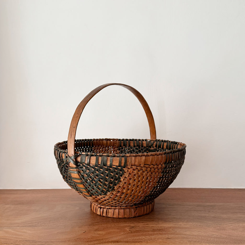 Handwoven Two-Tone Splint Basket