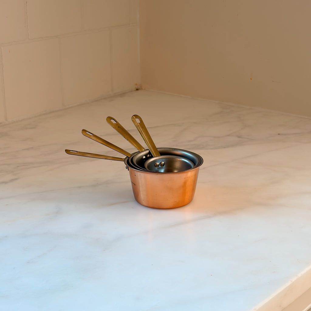 Copper and Stainless Measuring Cup Set
