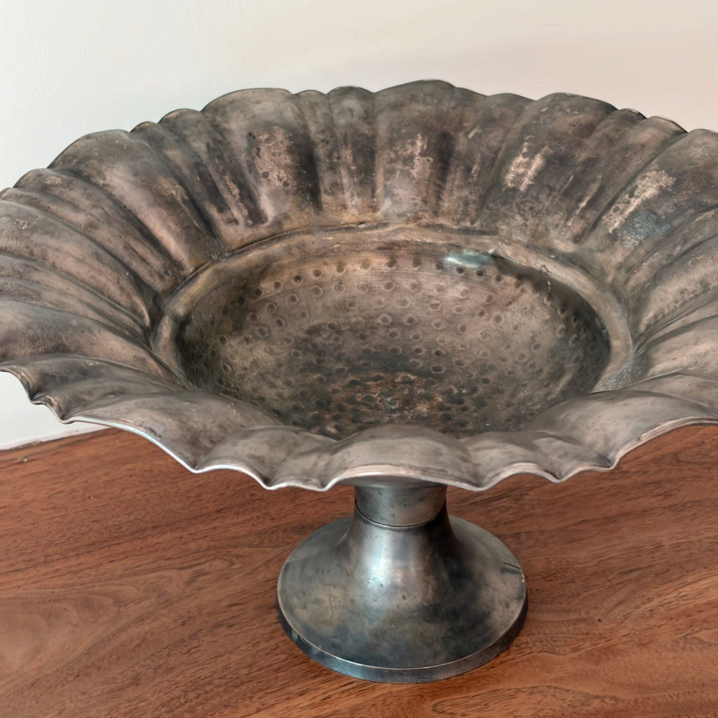 Fluted Pedestal Compote Bowl