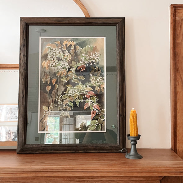 Framed Original Autumnal Watercolor