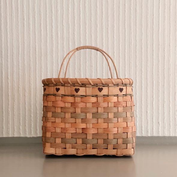 Handwoven Heart Wall Basket